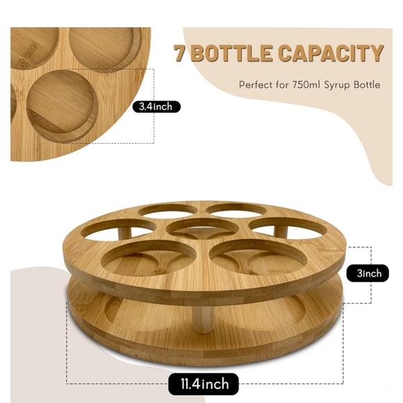 Rotating Coffee Syrup Rack Organizer - Picture 2 of 6